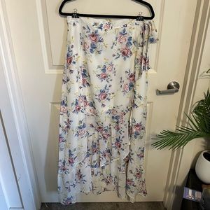 Woman’s long floral skirt